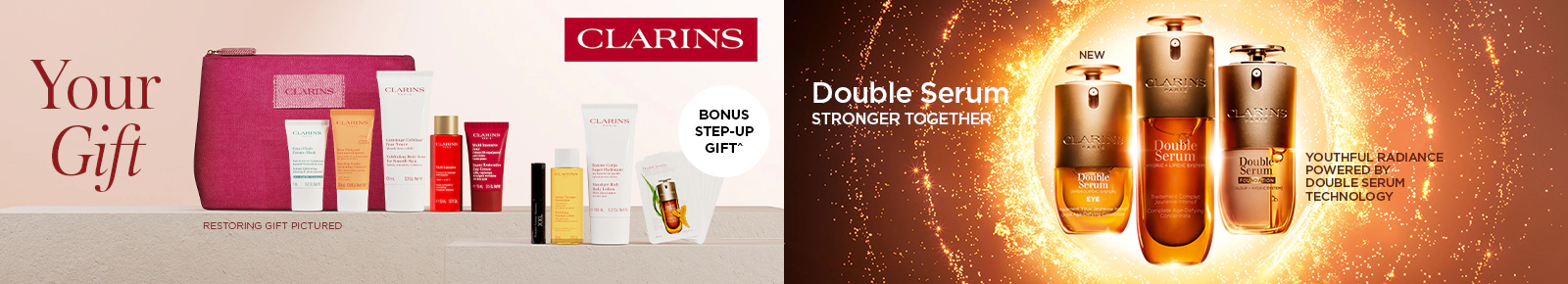 Your Clarins gift. Clarins Double Serum.