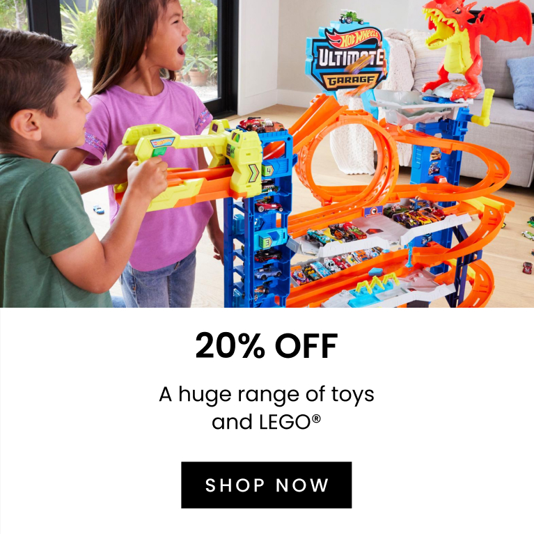 20% off a huge range of toys and LEGO®. Shop now