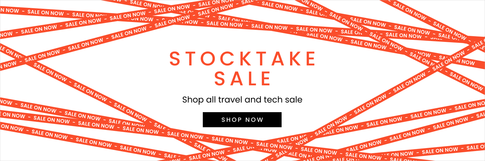 Stocktake sale shop all Travel and Tech sale. Click here to shop now.