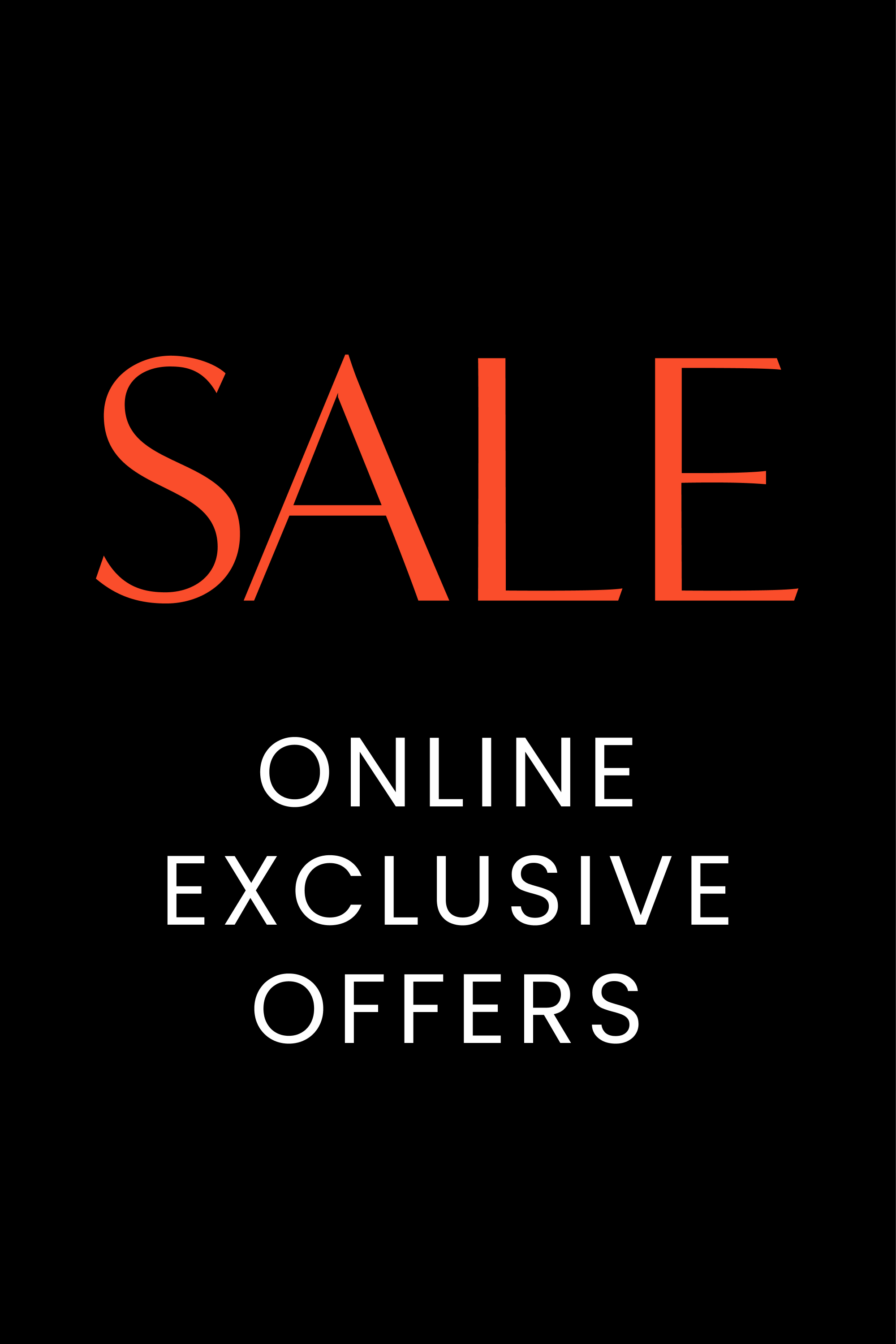 Sale. Online exclusive offers.