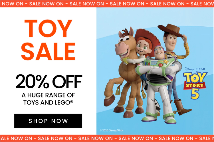 Toy Sale 20% Off a Huge Range of Toys & Lego. Shop Now