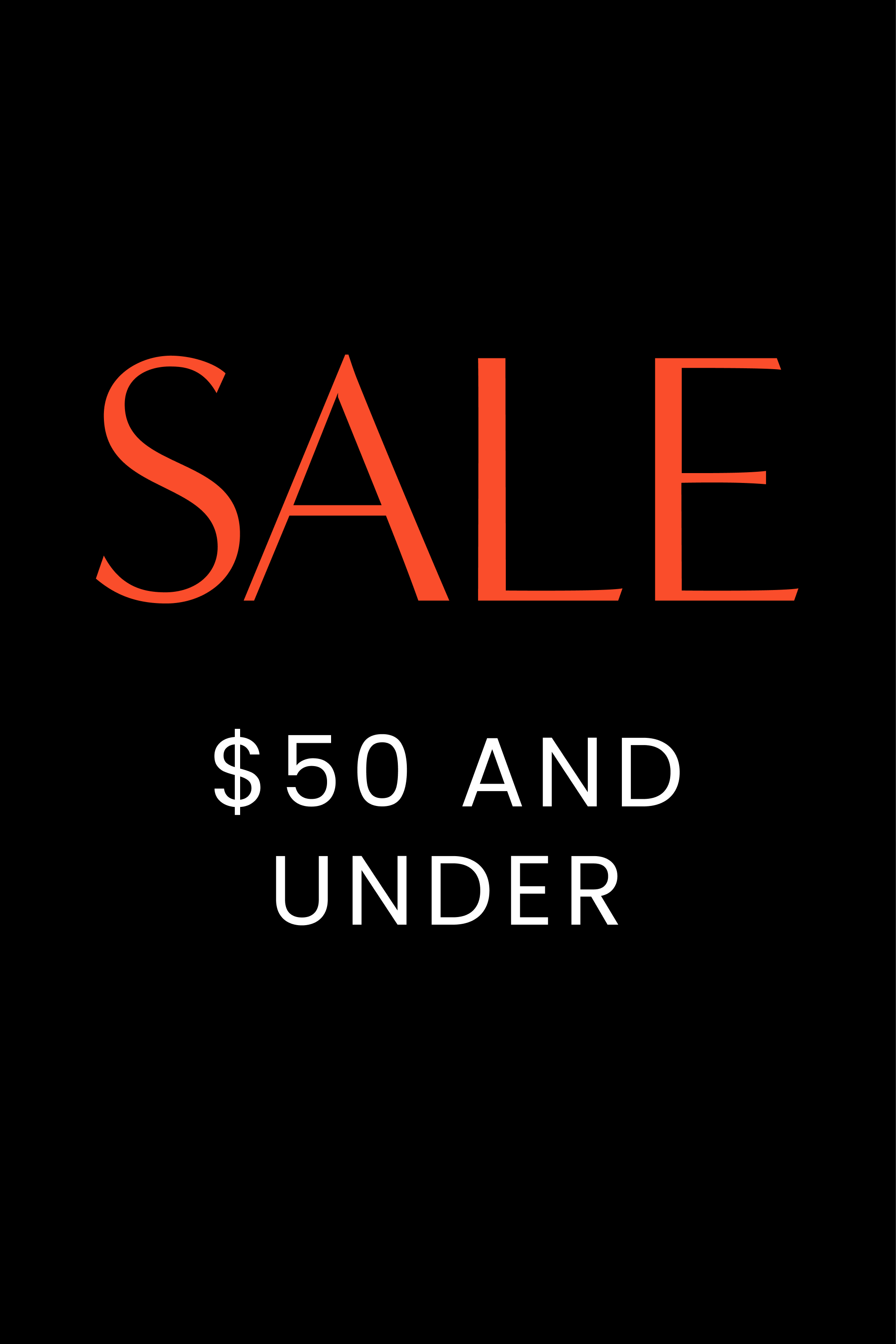 Sale. $50 and under