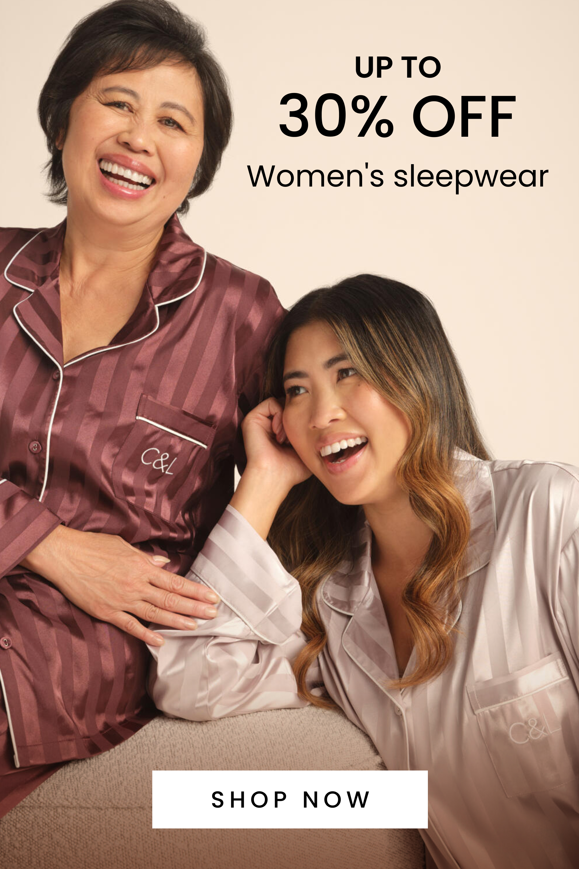 Up to 30% off Women's Sleepwear
