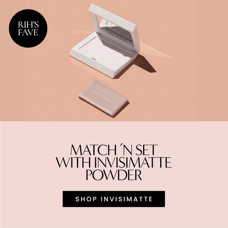 Rih’s fave. Match ’n set with Invisimatte powder. Shop Invisimatte