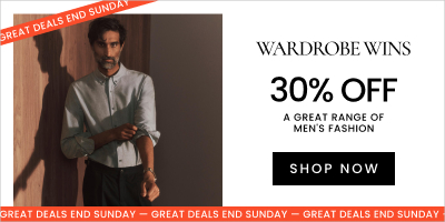 30% off a great range of men's fashion. Click here to shop now.