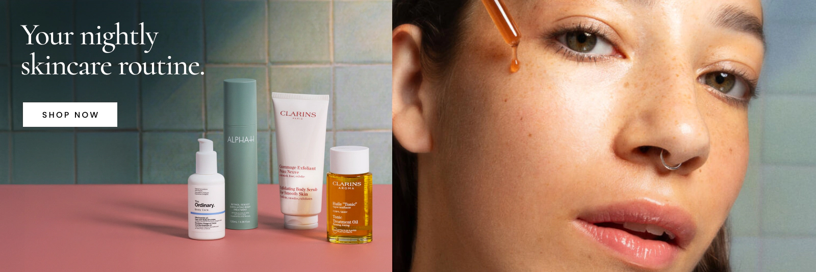 Your nightly skincare routine. Shop now.