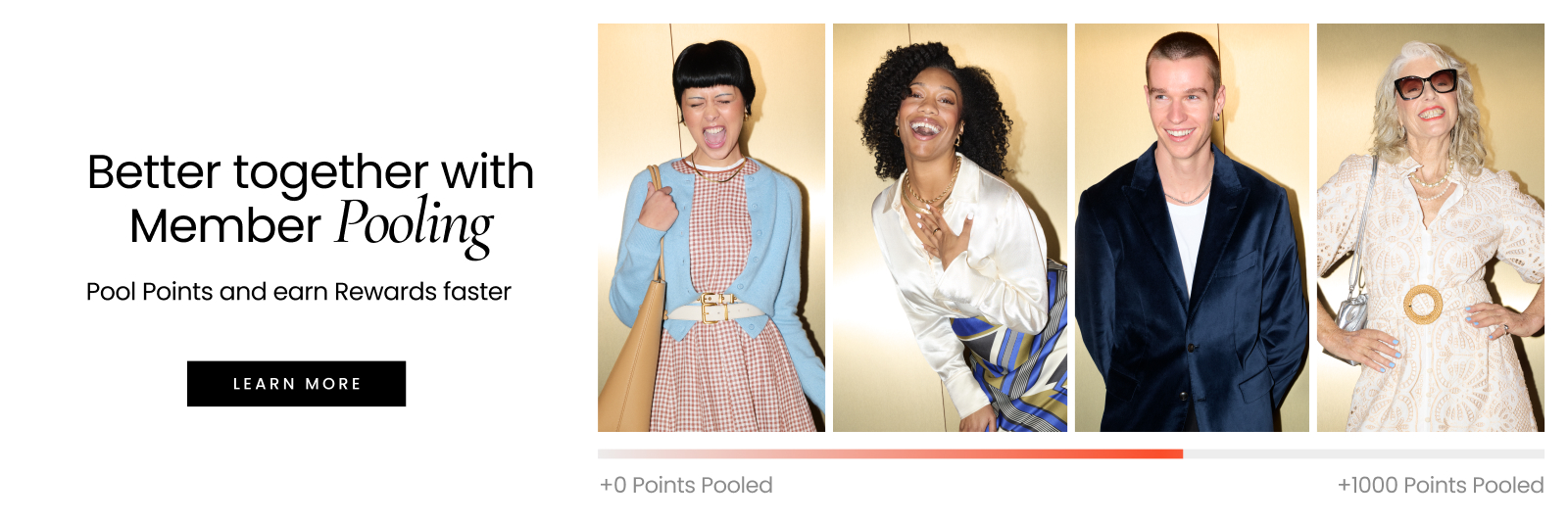 Better together with Member Pooling. Earn points and rewards faster. Click here to learn more