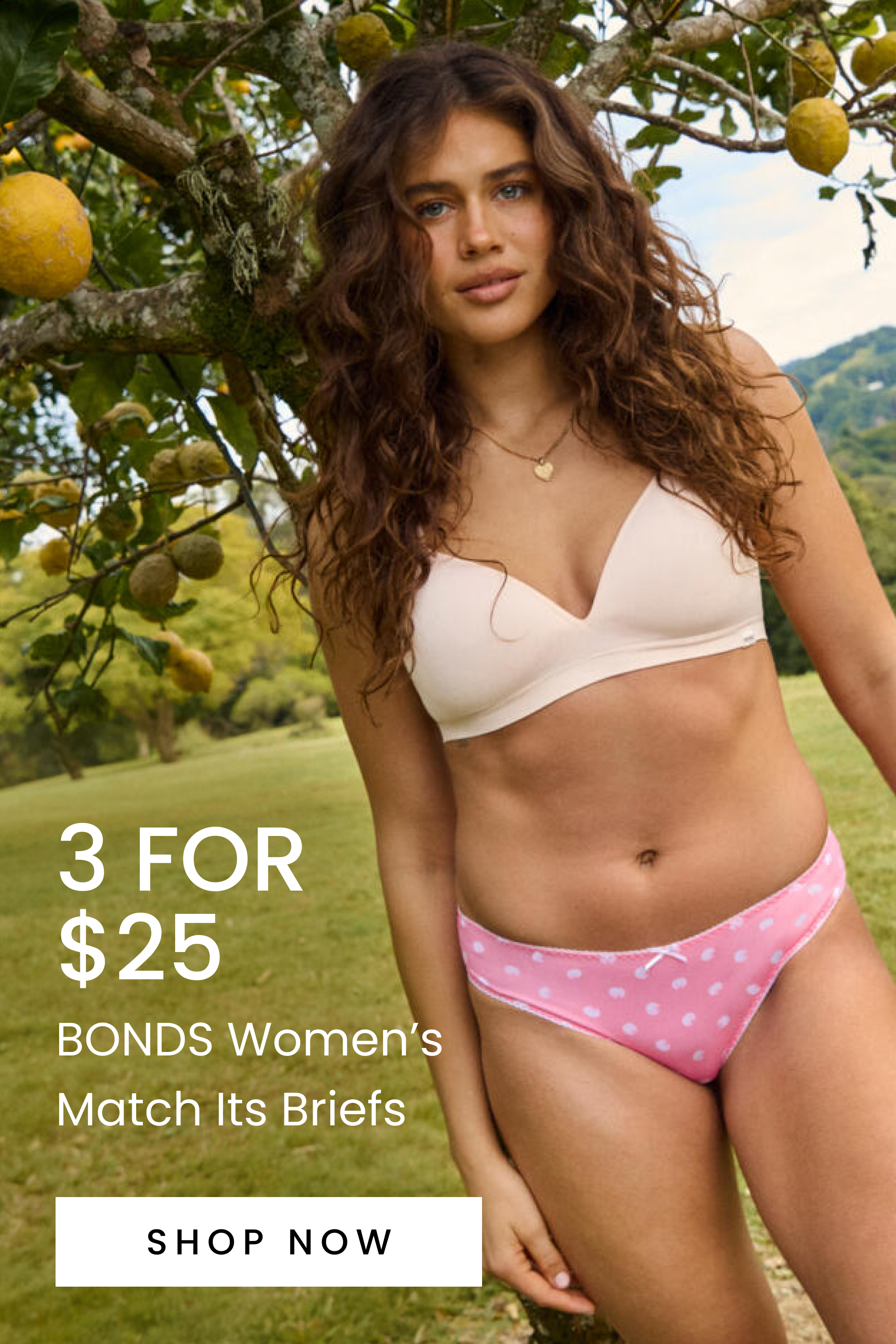 3 FOR $25 BONDS Women's Match Its Briefs, Click here to shop now.