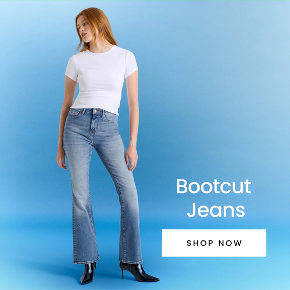 Women's bootcut denim jeans. Shop now.