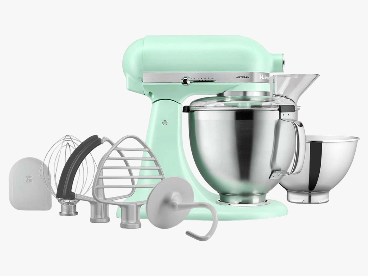 Click here to shop the KitchenAid Artisan Tilt-Head Stand Mixer 5KSM195PSASD in Spearmint