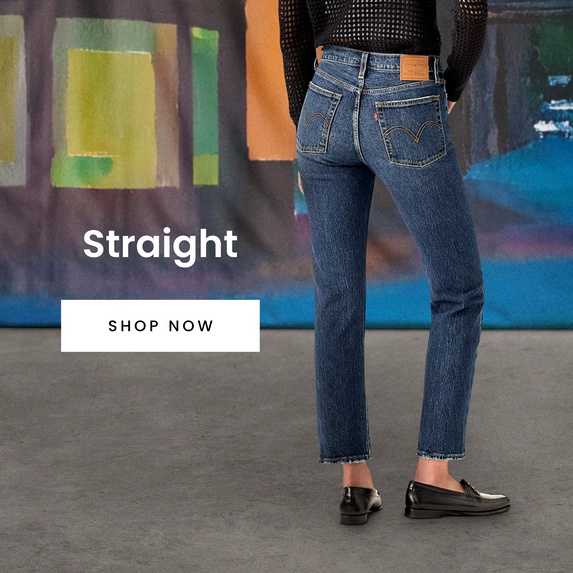 Women's straight leg denim jeans. Shop now.