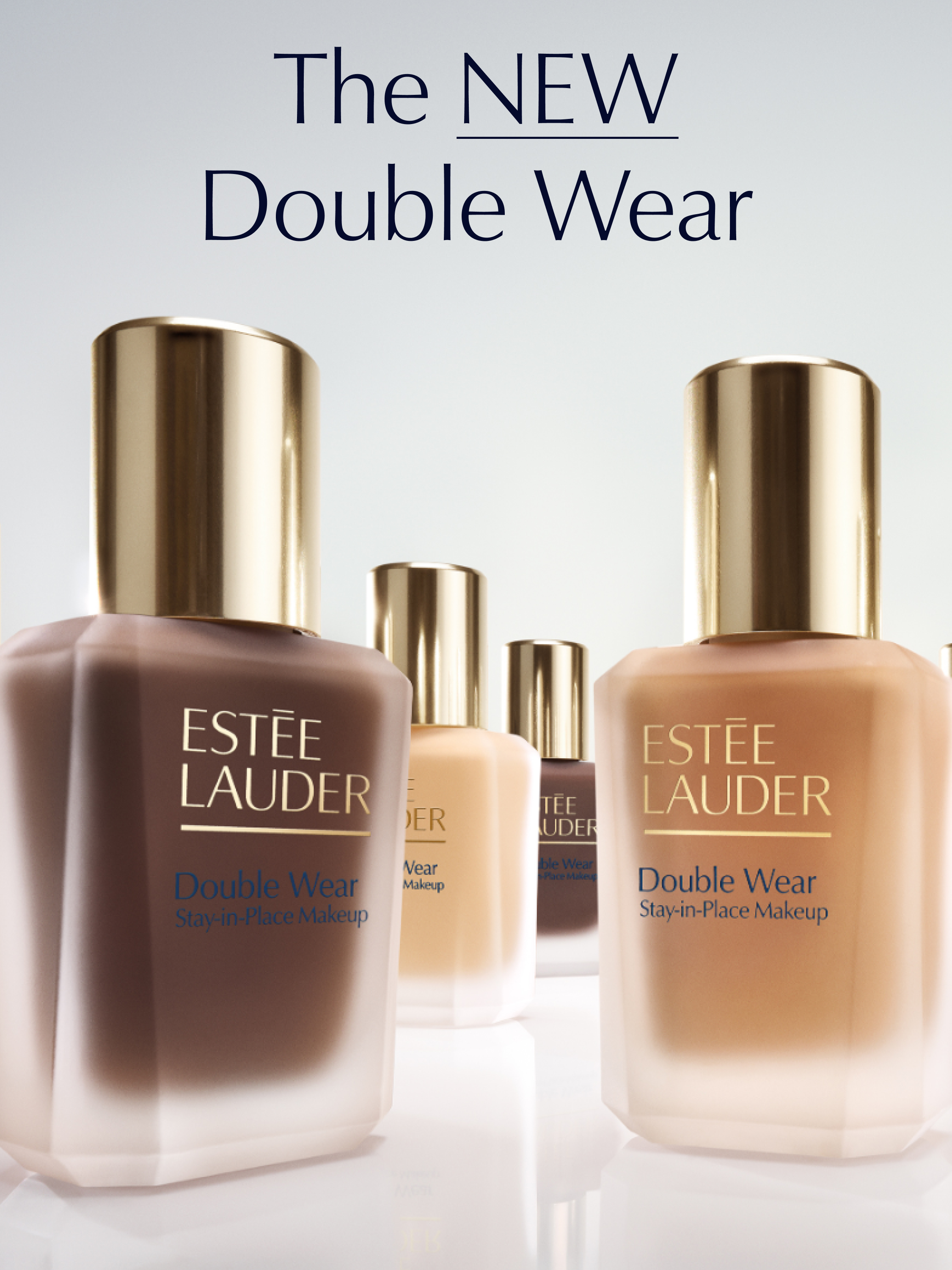Introducing the NEW Double Wear. Now with 36-hour color-true wear. More buildable, breathable. Full shade range. One made for you.