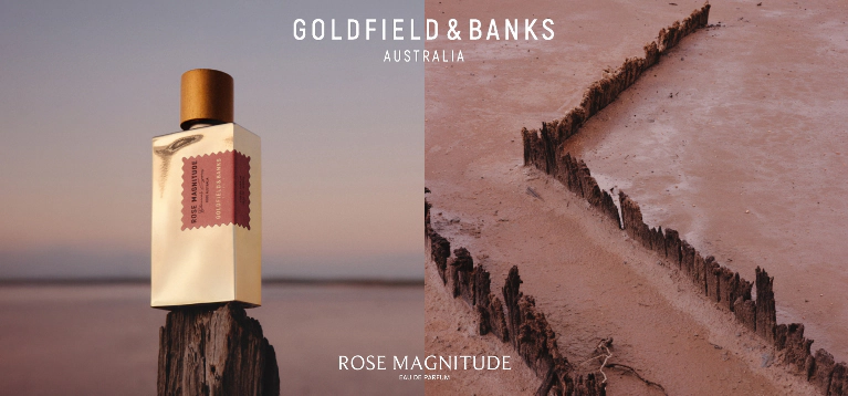 GOLDFIELD & BANKS AUSTRALIA. ROSE MAGNITUDE EAU DE PARFUM. WILD. TEXTURED. UNEXPECTED. Lake Bumbunga, South Australia