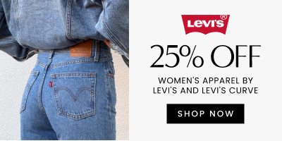 25% off Women's apparel by Levi's and Levi's Curve. Click here to shop now.