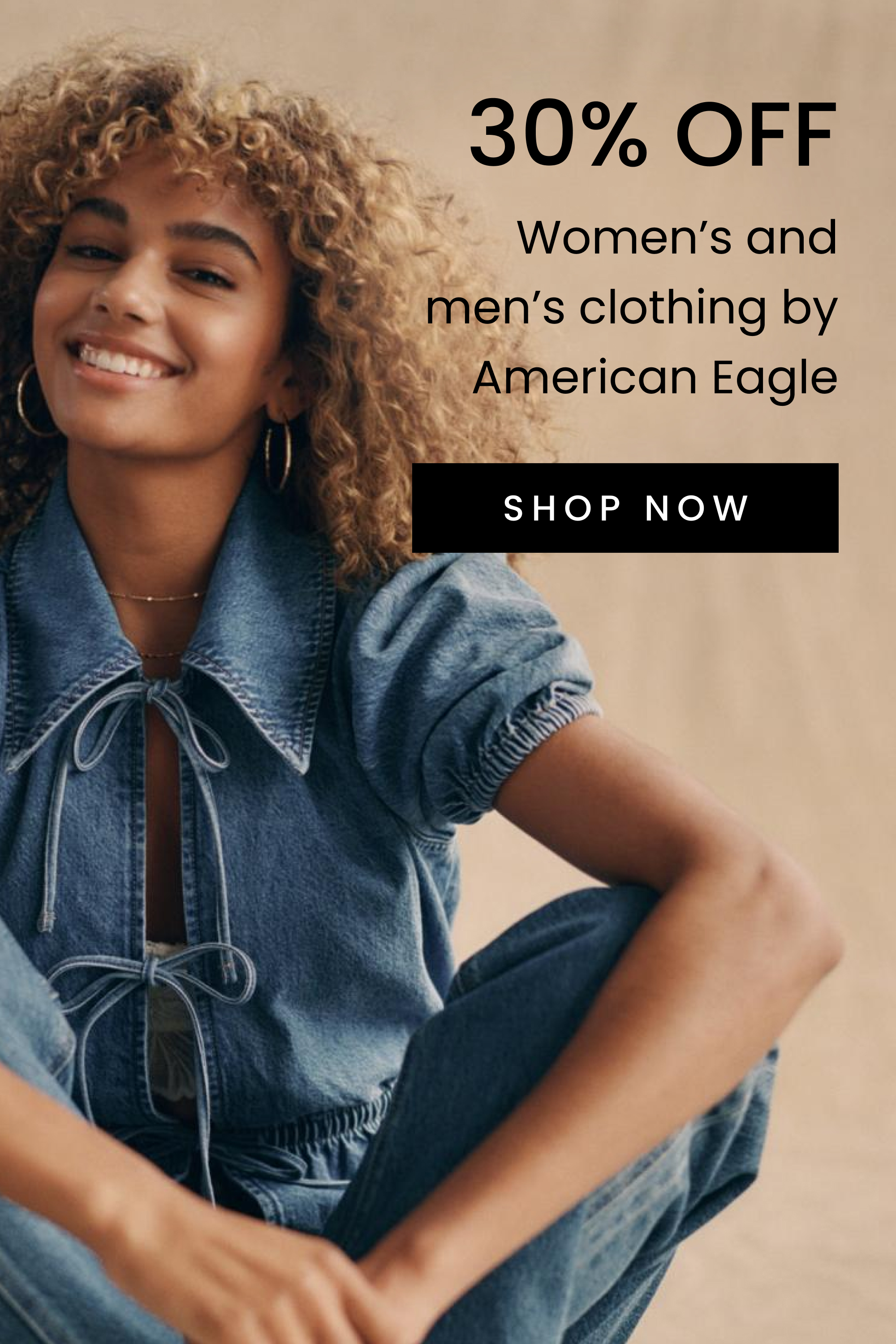 30% OFF Women's and men's clothing by American Eagle. Shop Here Now.